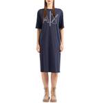 Kleid von Armani Exchange, in der Farbe Blau, aus Baumwolle, andere Perspektive, Vorschaubild