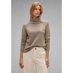 Rollkragenpullover von Street One, in der Farbe Beige, aus Polyester, andere Perspektive, Vorschaubild