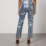 Jeans von Amy Lynn, in der Farbe Silber, aus Denim, andere Perspektive, Vorschaubild