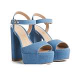 Plateausandale von Stuart Weitzman, in der Farbe Blau, andere Perspektive, Vorschaubild