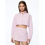 Hemdbluse von Pull&Bear, in der Farbe Rosa, aus Polyester, andere Perspektive, Vorschaubild