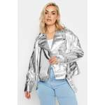 Bikerjacke von Limited Collection, in der Farbe Silber, andere Perspektive, Vorschaubild