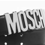 Taillengürtel von Moschino, in der Farbe Schwarz, aus Leder, andere Perspektive, Vorschaubild
