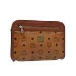 Clutch von MCM Pre-owned, in der Farbe Braun, aus Baumwolle, andere Perspektive, Vorschaubild