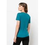 T-Shirt von Jack Wolfskin, in der Farbe Blau, aus Polyester, andere Perspektive, Vorschaubild