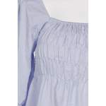 Klassische Bluse von NEO NOIR, in der Farbe Blau, aus Elasthan, andere Perspektive, Vorschaubild