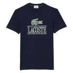 T-Shirt von Lacoste, in der Farbe Blau, aus Baumwolle, andere Perspektive, Vorschaubild