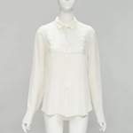 Bluse von Dior Vintage, in der Farbe Beige, aus Seide, andere Perspektive, Vorschaubild