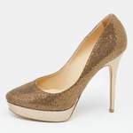 Klassische Pump von Jimmy Choo Pre-owned, in der Farbe Gelb, aus Leder, andere Perspektive, Vorschaubild