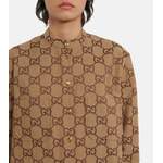 Hemdbluse von Gucci, in der Farbe Braun, aus Polyester, andere Perspektive, Vorschaubild
