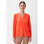 Klassische Bluse von comma, in der Farbe Orange, aus Polyester, andere Perspektive, Vorschaubild