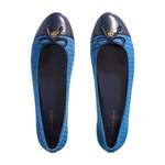 Klassische Ballerina von TORY BURCH, in der Farbe Blau, aus Textil, andere Perspektive, Vorschaubild