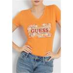 T-Shirt von Guess, in der Farbe Orange, aus Baumwolle, andere Perspektive, Vorschaubild