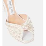 Plateausandale von Jimmy Choo, in der Farbe Weiss, andere Perspektive, Vorschaubild