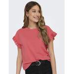 Rundhalsshirt von Only, in der Farbe Rosa, andere Perspektive, Vorschaubild