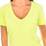 T-Shirt von Emporio Armani, in der Farbe Gelb, aus Baumwolle, andere Perspektive, Vorschaubild