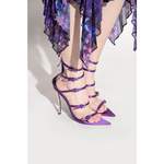 Sandale von Versace, in der Farbe Lila, aus Stoff, andere Perspektive, Vorschaubild