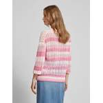 3/4 Arm-Pullover von comma Casual Identity, in der Farbe Rosa, aus Baumwolle, andere Perspektive, Vorschaubild