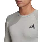 Funktionsshirt von Adidas, in der Farbe Silber, aus Polyester, andere Perspektive, Vorschaubild