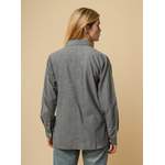 Klassische Bluse von MELA, in der Farbe Grau, aus Baumwolle, andere Perspektive, Vorschaubild