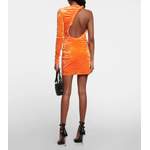 Kleid von Versace, in der Farbe Orange, aus Polyester, andere Perspektive, Vorschaubild