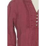 Klassische Bluse von Sorgenfri Sylt, in der Farbe Rosa, aus Leinen, andere Perspektive, Vorschaubild