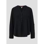 Klassische Bluse von QS, in der Farbe Schwarz, aus Polyester, andere Perspektive, Vorschaubild