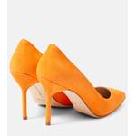 Klassische Pump von Manolo Blahnik, in der Farbe Orange, andere Perspektive, Vorschaubild