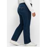 Gerade Jeans von sheego x Collection L., in der Farbe Blau, aus Polyester, andere Perspektive, Vorschaubild