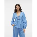 Bluse von Vero Moda, in der Farbe Blau, aus Viskose, andere Perspektive, Vorschaubild