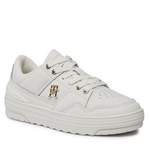 Plateau Sneaker von Tommy Hilfiger, in der Farbe Weiss, aus Textil, andere Perspektive, Vorschaubild