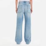 Weite Jeans, in der Farbe Weiss, aus Baumwolle, andere Perspektive, Vorschaubild