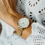 Damen-Armbanduhr von Julie Julsen, in der Farbe Gold, aus Edelstahl, andere Perspektive, Vorschaubild