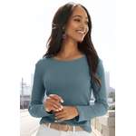 Langarmshirt von Lascana, in der Farbe Blau, aus Polyester, andere Perspektive, Vorschaubild