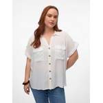 Bluse von Vero Moda Curve, in der Farbe Weiss, aus Webstoff, andere Perspektive, Vorschaubild