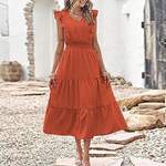 Strandkleid von UNIQTA, in der Farbe Rot, aus Stoff, andere Perspektive, Vorschaubild