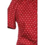 Klassische Bluse von Collectif, in der Farbe Rot, aus Baumwolle, andere Perspektive, Vorschaubild