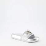 Sandale von Versace, in der Farbe Grau, aus Metall, andere Perspektive, Vorschaubild
