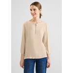 Shirt von Street One, in der Farbe Beige, aus Cupro, andere Perspektive, Vorschaubild