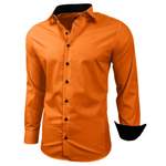 Hemdbluse von Baxboy, in der Farbe Orange, andere Perspektive, Vorschaubild