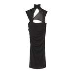 One-Shoulder-Kleid von PATRIZIA PEPE, in der Farbe Schwarz, aus Polyester, andere Perspektive, Vorschaubild