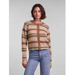 Strickjacke von Pieces, in der Farbe Beige, aus Polyester, andere Perspektive, Vorschaubild