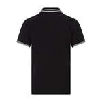 Poloshirt von Moncler, in der Farbe Schwarz, aus Baumwolle, andere Perspektive, Vorschaubild