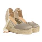 Espadrille von Castañer, in der Farbe Beige, aus Satin, andere Perspektive, Vorschaubild