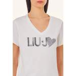 T-Shirt von LIU JO SPORT, in der Farbe Weiss, aus Baumwolle, andere Perspektive, Vorschaubild