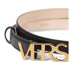 Ledergürtel von Versace, in der Farbe Schwarz, aus Metall, andere Perspektive, Vorschaubild