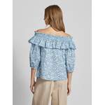 Bluse von Lauren Ralph Lauren, in der Farbe Blau, aus Baumwolle, andere Perspektive, Vorschaubild