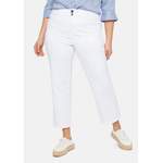 Gerade Jeans von Sheego, in der Farbe Weiss, aus Baumwolle, Vorschaubild