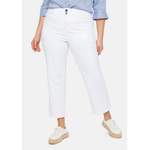 Gerade Jeans von Sheego, in der Farbe Weiss, aus Baumwolle, andere Perspektive, Vorschaubild