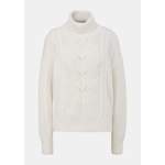 Rollkragenpullover von comma casual identity, in der Farbe Weiss, aus Baumwolle, Vorschaubild